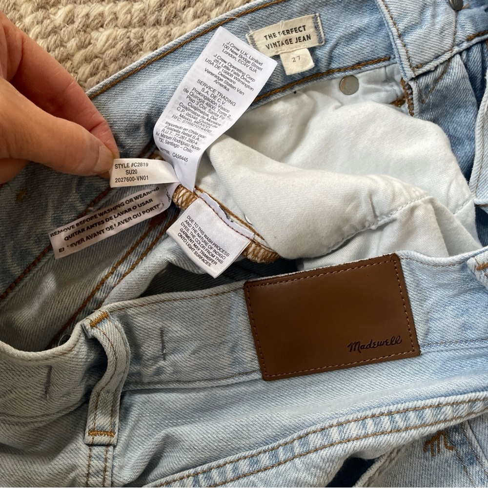 Madewell Jeans Women's 27 The Perfect Vintage Jean Light Wash High Rise Straight - Picture 4 of 12